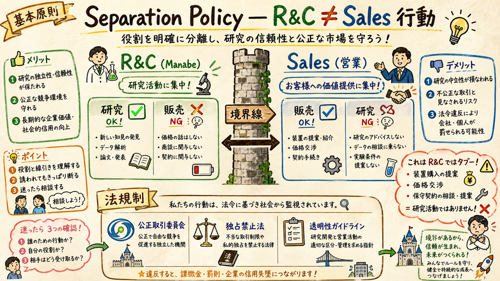 Separation Policy R&C vs Sales